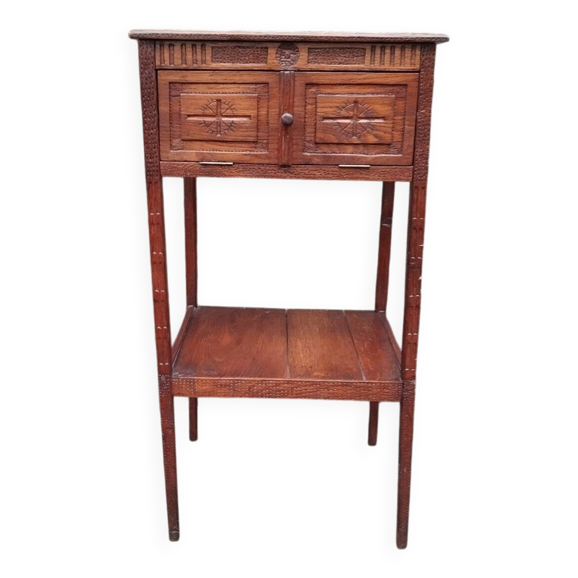 Guéridon table de chevet d'appoint art populaire