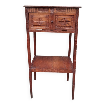 Folk art side table bedside table