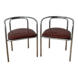 Chaises tubulaires chromées
