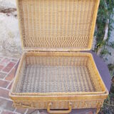 Wicker briefcase suitcase