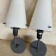 2 Wall Sconces with White Opal Glass Shades