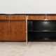 Buffet en radica et métal doré moderniste des années 70