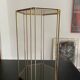 Table d’appoint vintage métal et verre