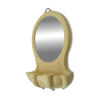 Antique ceramic beauty mirror from the 1930s