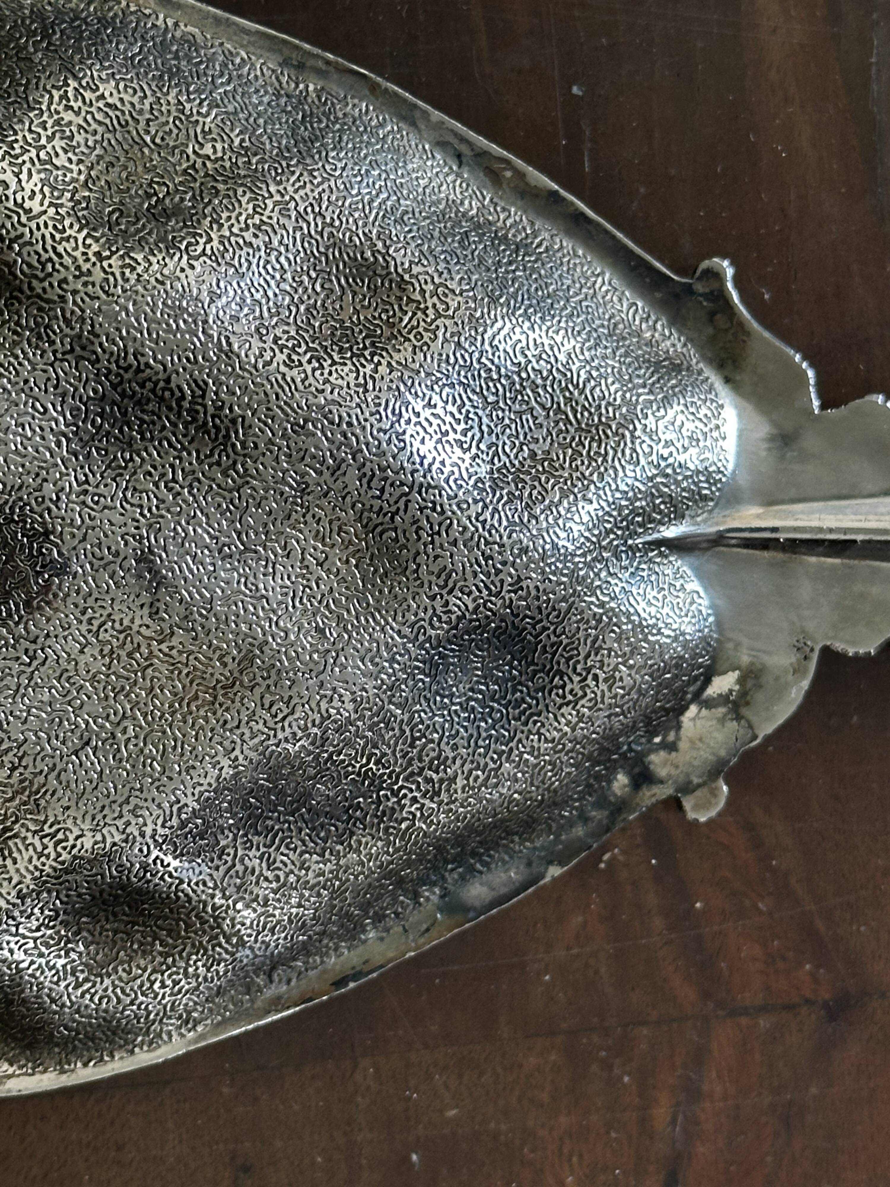 Silver-plated metal pineapple trinket tray, 1970