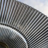 Brass and streaked glass sconce