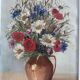 Oil painting - Still life with bouquet - signed