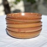 6 stoneware potter's soup plates