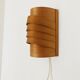 Swedish Wooden Wall Lamp by Hans Agne Jakobsson for Ellysett Markaryd
