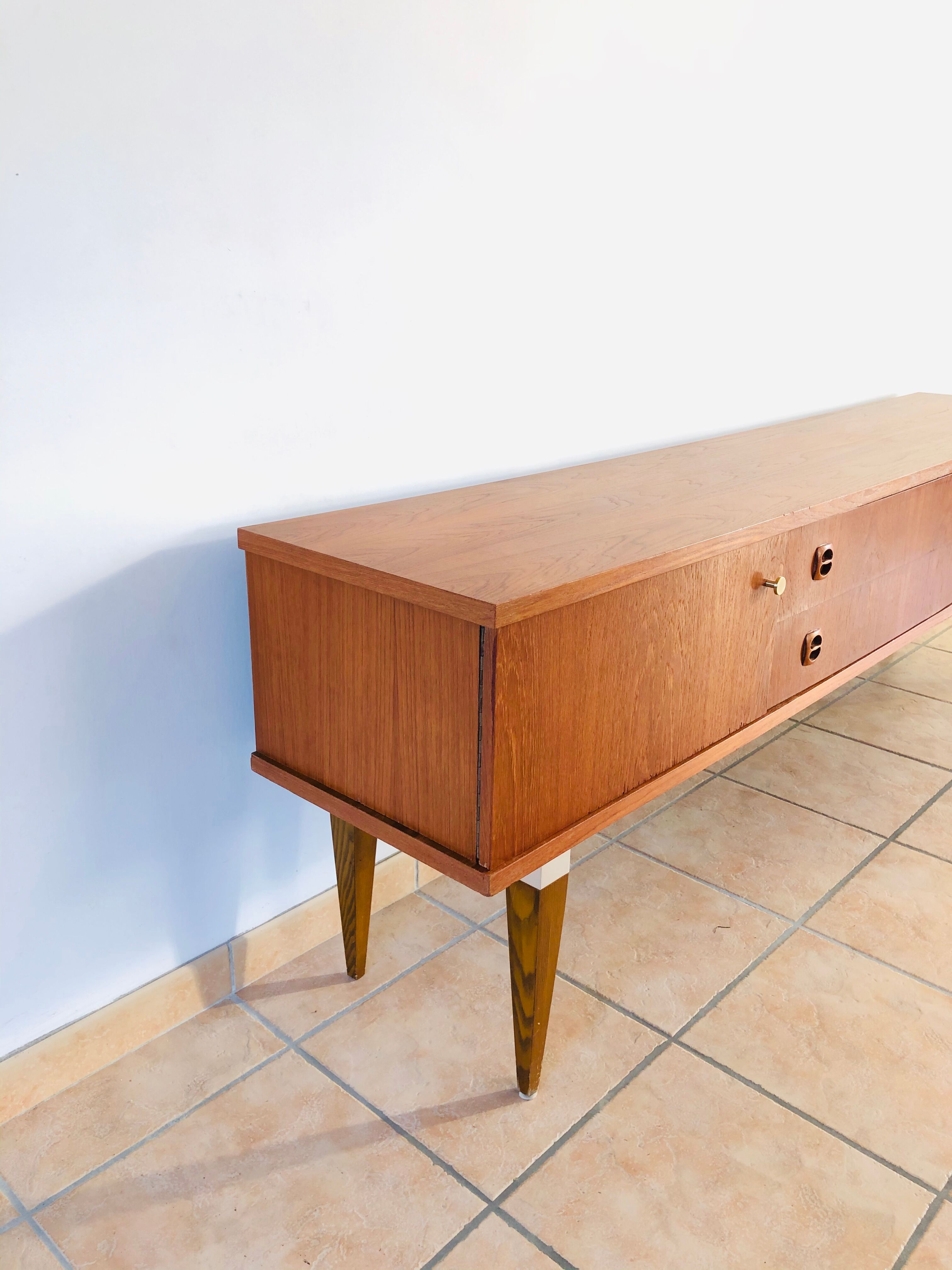 Minimalist vintage teak sideboard 1960