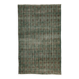 Tapis vintage tissé à la main turc unique en son genre - charme vintage rustique 253x 160 cm
