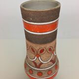 Vase 1970 Fratelli Fanciulacci, ceramic orange sandstone