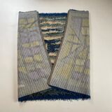 Abstract Scandinavian Multicolor High Pile Rya Rug Carpet, Sweden, 1960s