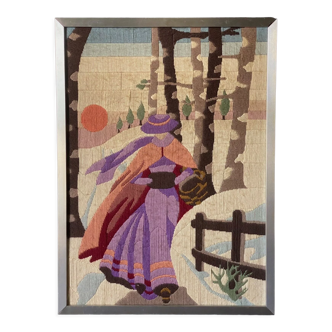 Tapestry 1970 frimas woman at the path snowfront aluminum frame