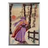 Tapestry 1970 frimas woman at the path snowfront aluminum frame