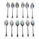 12 silver-plated mocha spoons