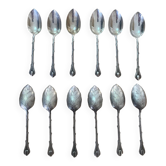 12 silver-plated mocha spoons
