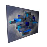 Contemporary abstract painting hand-painted using mixed media