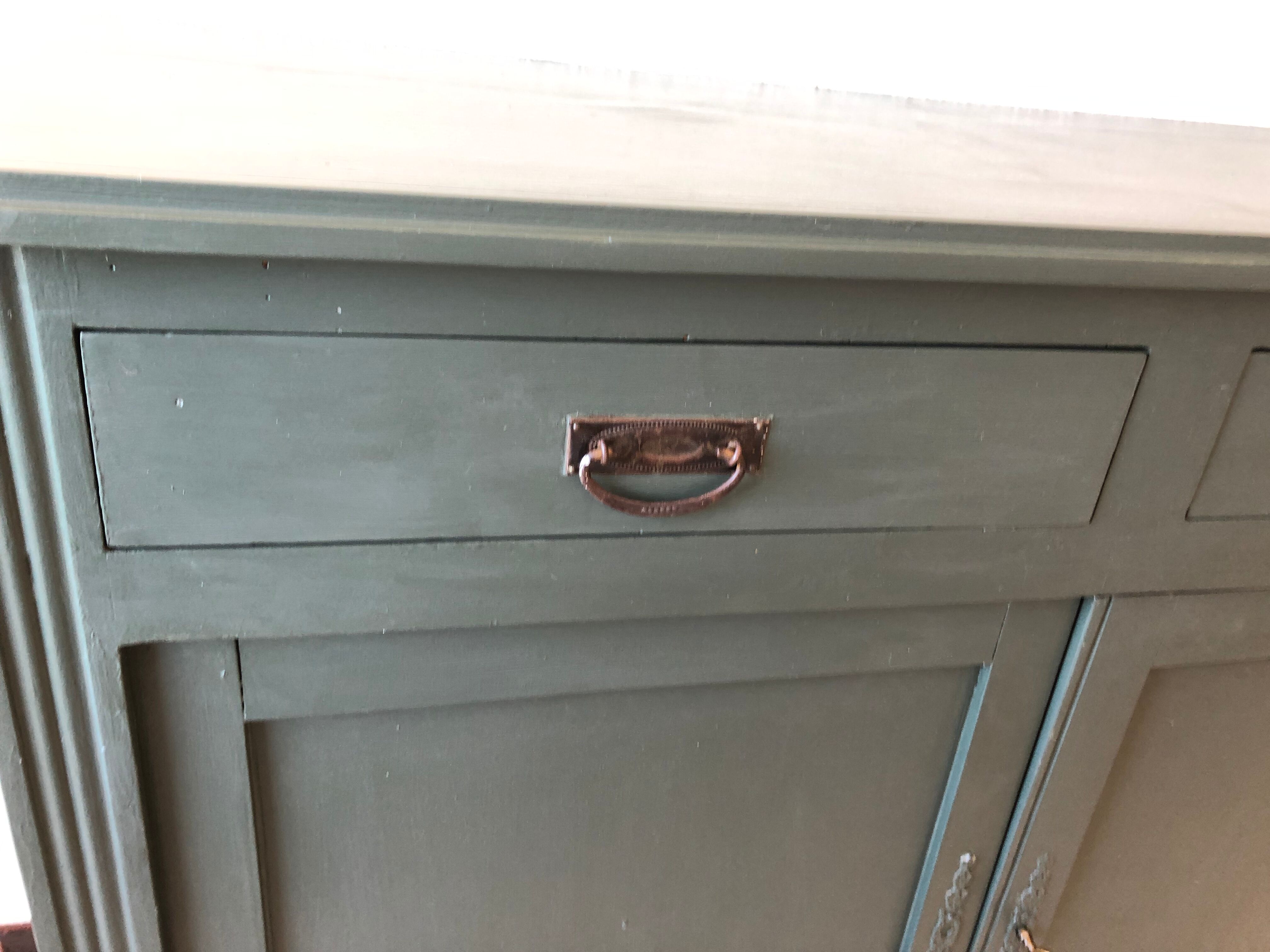 Vintage buffet dark green