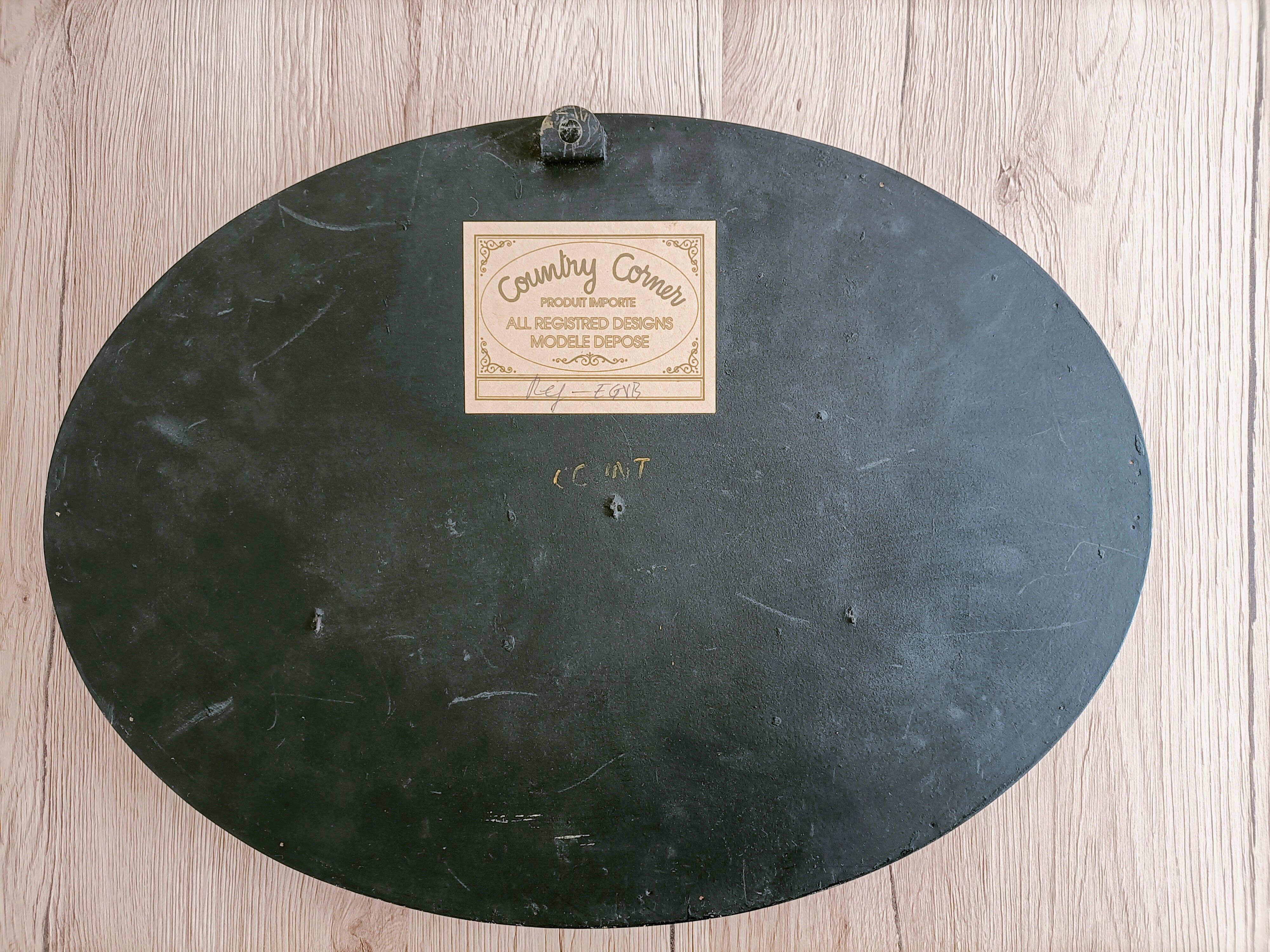 Wooden painting old car country corner 60s