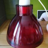 Lot de 2 suspensions en verre rouge