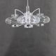 1970s Italian Chrome Plated and Glass Chandelier