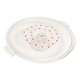 Vintage transparent decorative plate with flowers, Italy, 1960s