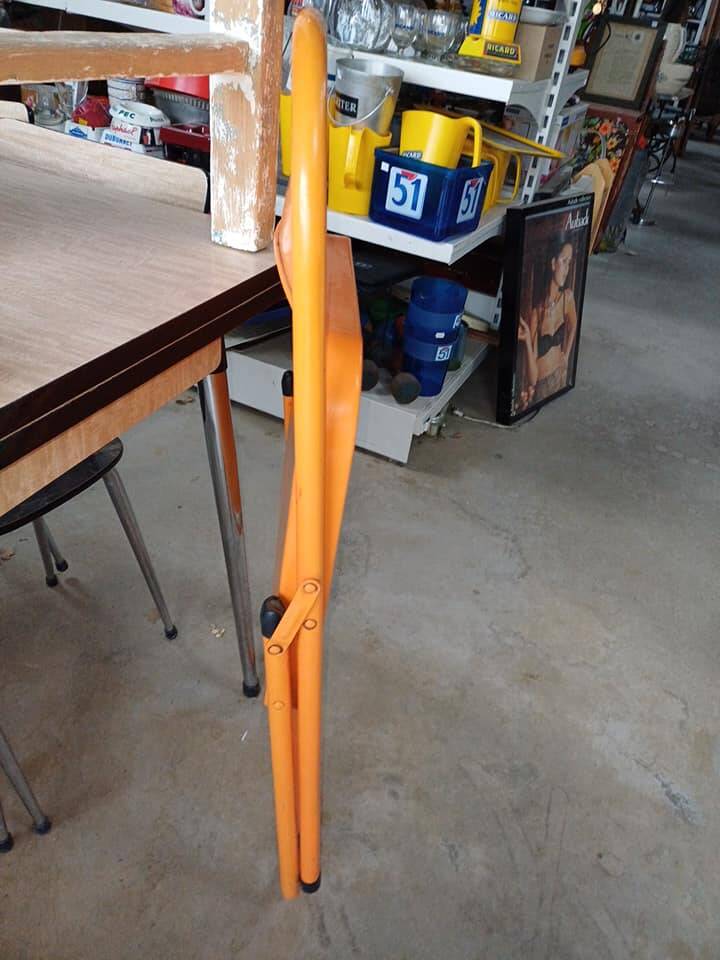 Vintage orange folding chair
