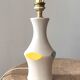 Vintage white ceramic lamp - 1950s / 1960s - Handmade lampshade.
