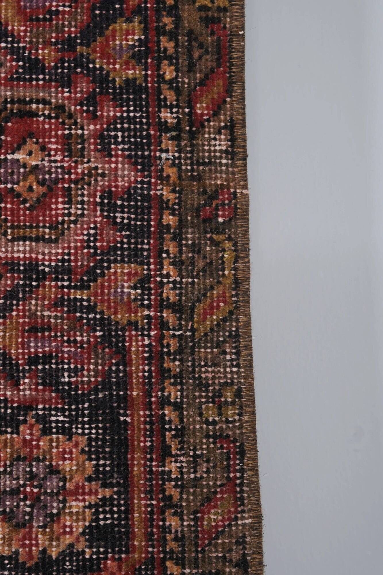 Vintage Turkish hallway rug 65x407 cm