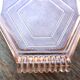 Art deco pink molded glass tray or dish