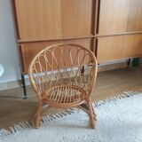 Vintage child rattan chair