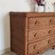 Commode vintage en rotin
