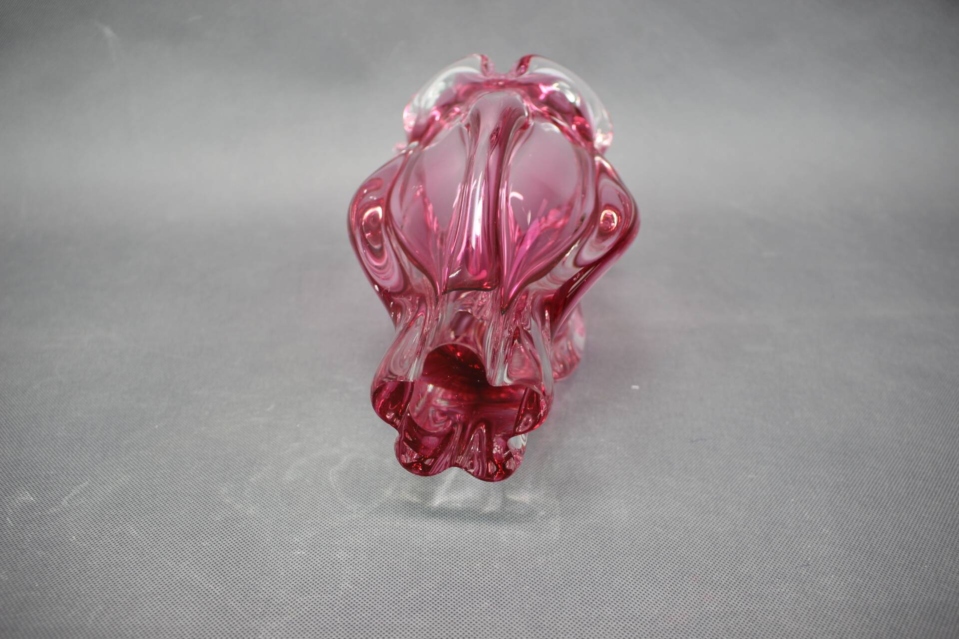 Mid-century pink art glass vase by Josef Hospodka, Czechoslovakia, 1960s.