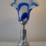 Lampe vintage verre bleue Mazzega