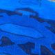 Blue Tribal Totem Rug Pillow, 16x16 Anatolian Wool Cushion