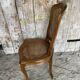 Antique chair louis xv style cherry wood + vintage caned seat