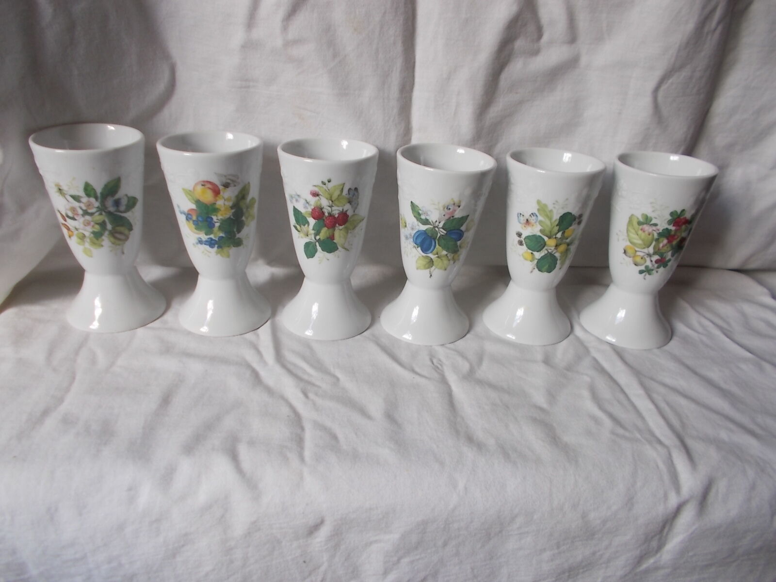 Set of 6 porcelain mazagrans
