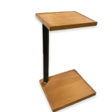 Table with two trays plant holder with midcentury wheel