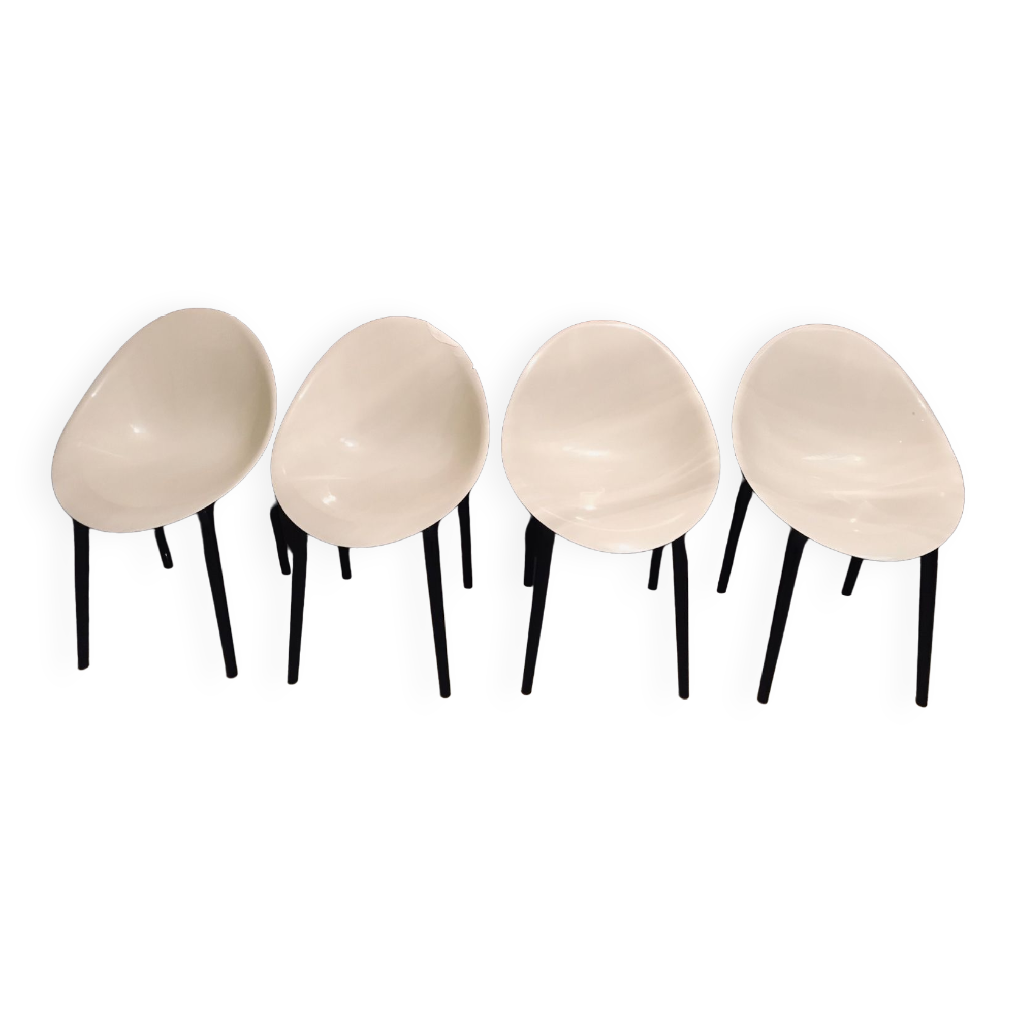 Set of 4 KARTELL Mr. Impossible armchairs