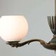 Art Deco French Brass Figural Chandelier, 1930
