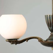 Chandelier figural en laiton Art Déco français, 1930