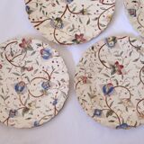 Set of 4 old polychrome plates