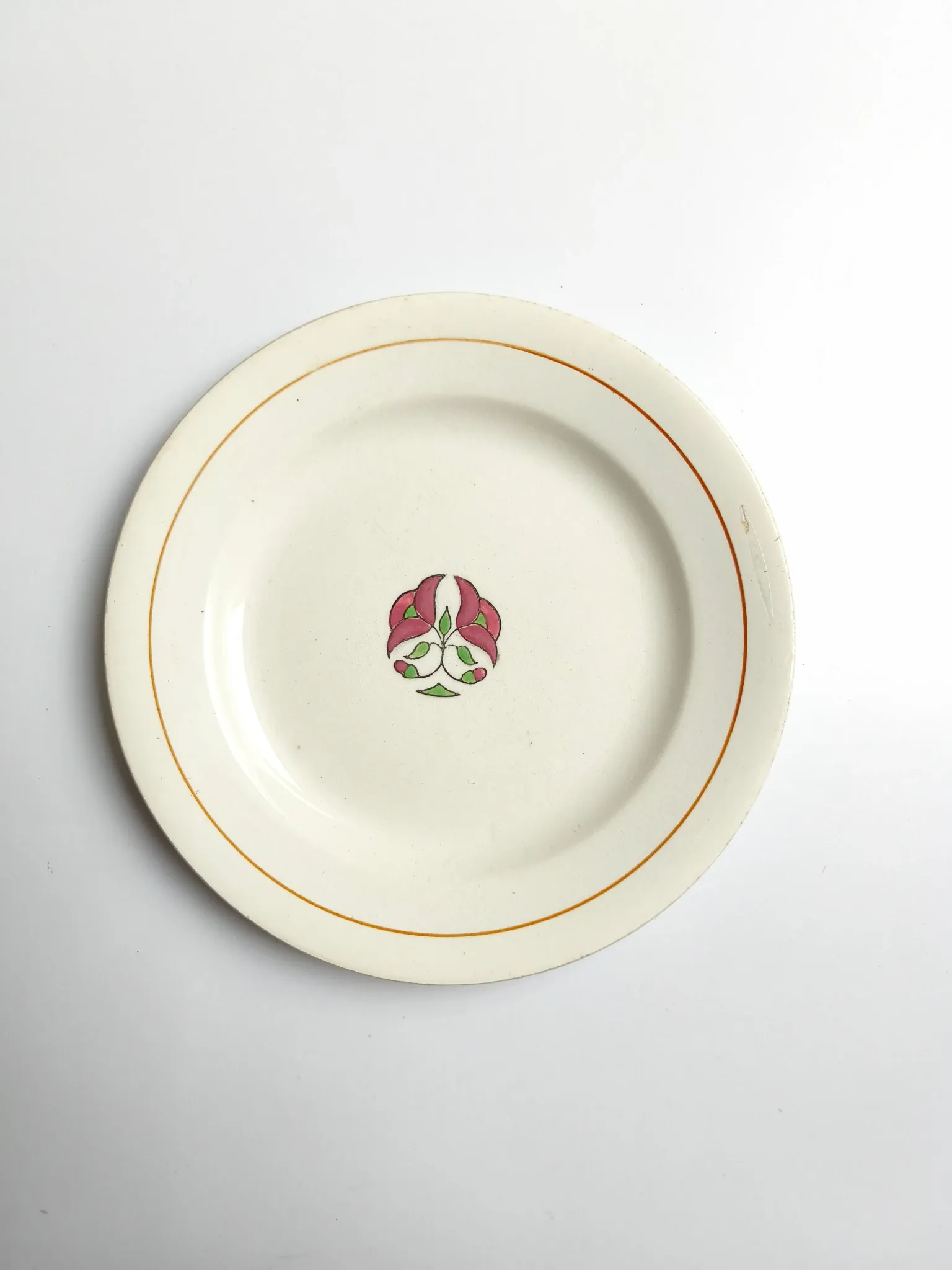 Iron earth plate Salins model without worry old cream flowers