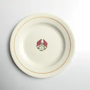 Iron earth plate Salins model without worry old cream flowers