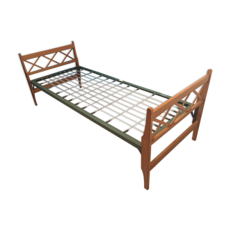 Lit vintage croisillons pliable