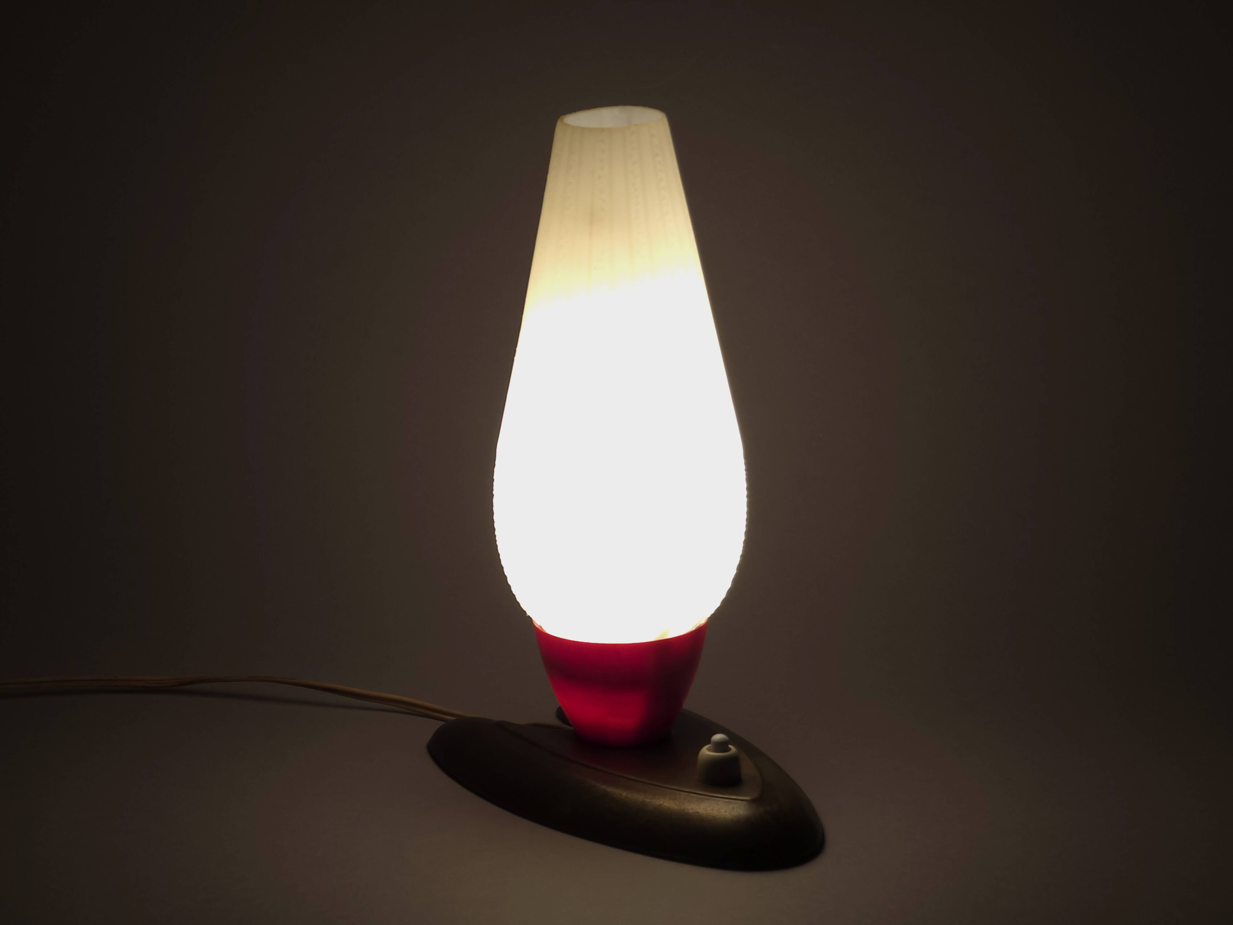 Vintage 1950s Mid Century Modern Bedside Table Light • MCM Atomic Space Age