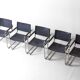Set of Bauhaus "MG5" leather chairs by Matteo Grassi, Italy, 1980s