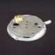 Vintage White Opaline Glass Dome Ceiling Light / Wall Light - Metal Base