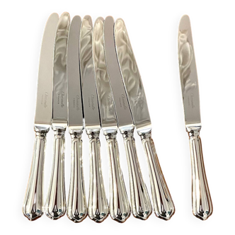 Christofle spatours 8 dessert knives 19.5 cm very good condition